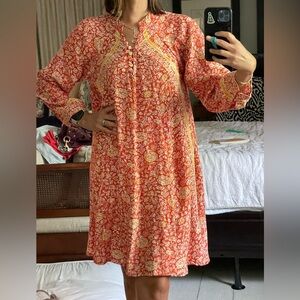 Natalie Martin FIORE SHORT DRESS XS small Orange dress perfect for fall football